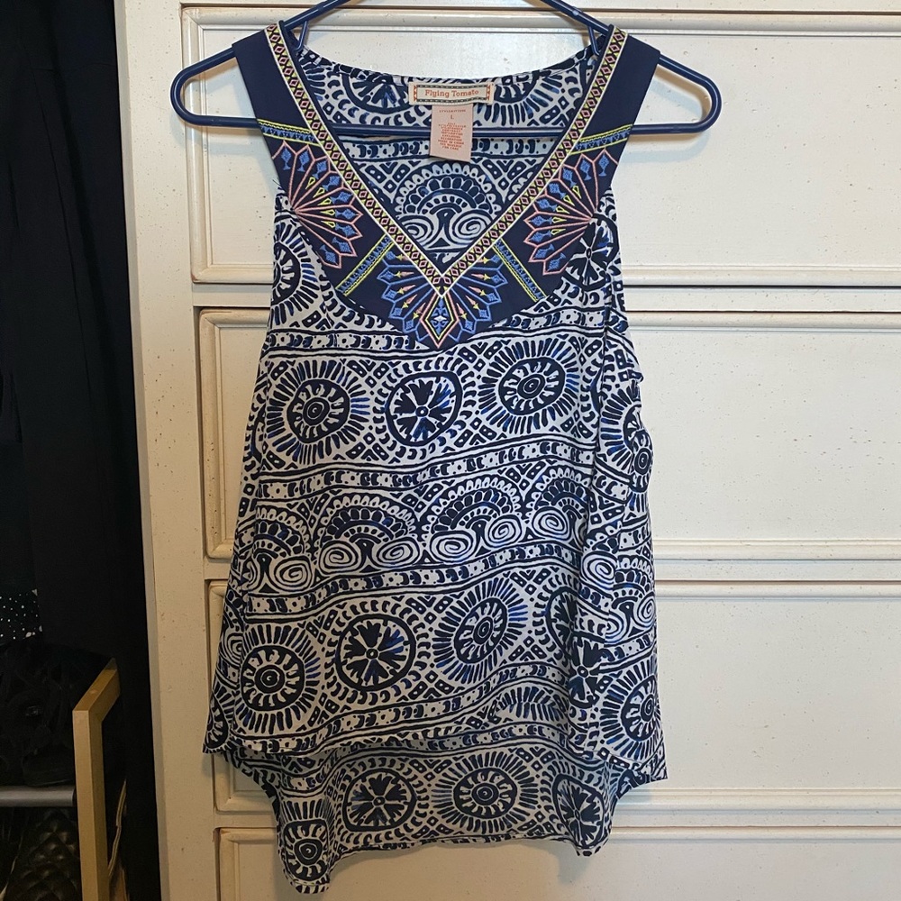 A long and loose fitted tank!